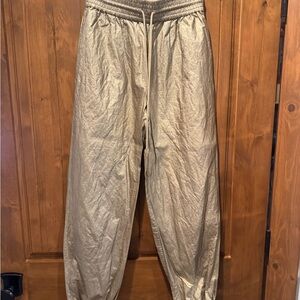 Zimmermann size 0 Metallic Gold Jogger Pants
